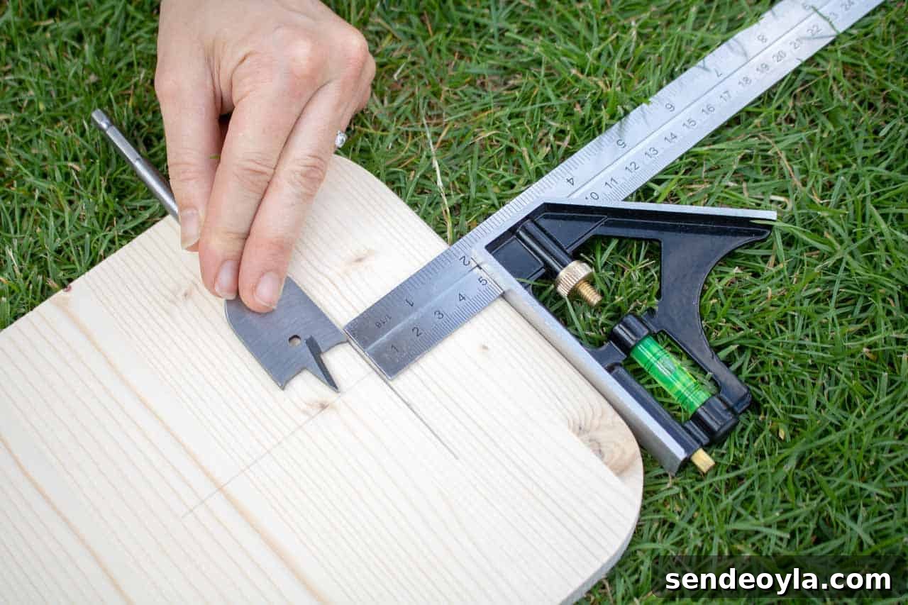 DIY Chopping Board Set with Built-In Spaghetti Measure 10 where to drill you spaghetti measure in chopping board set