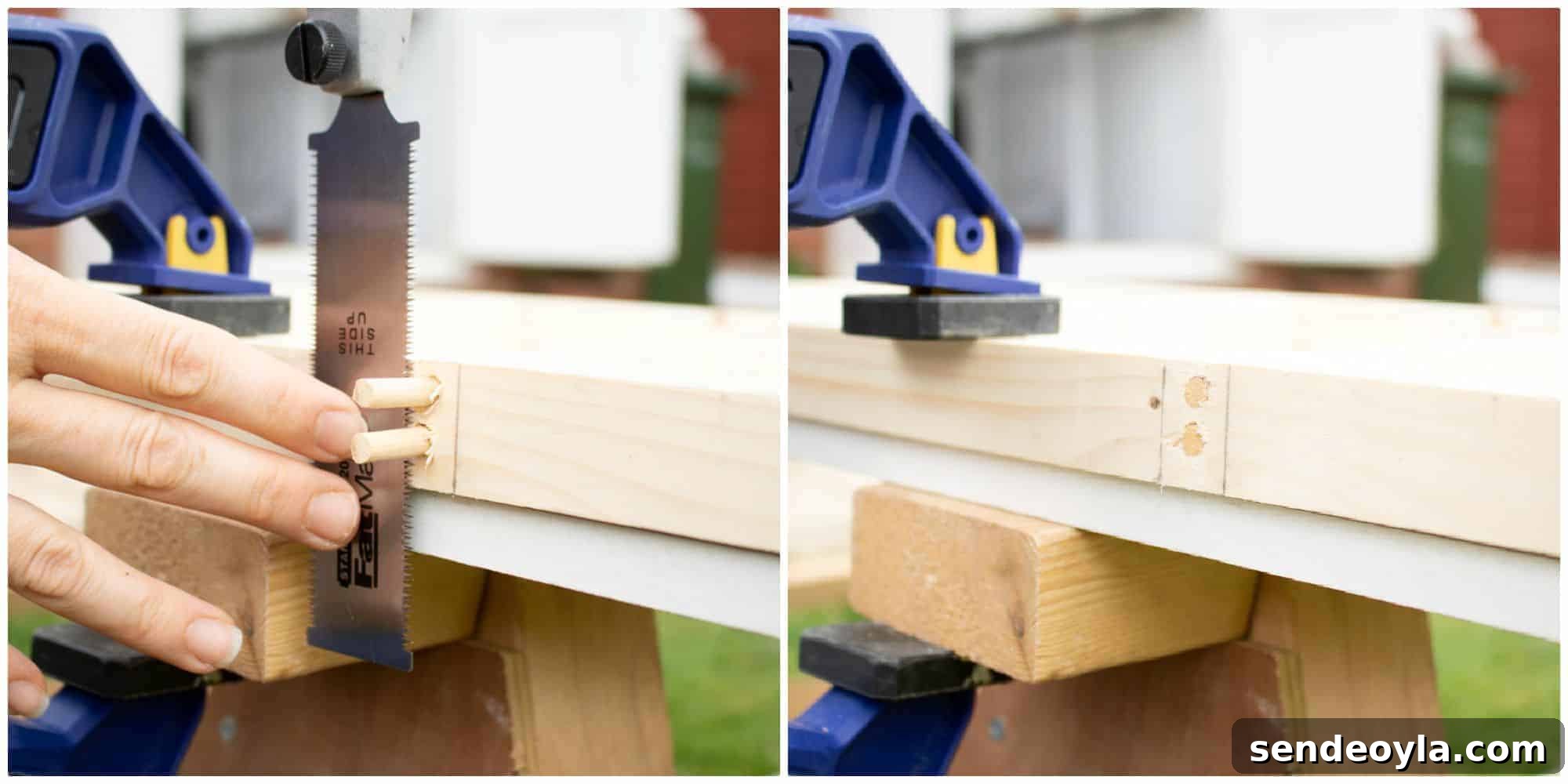 Sanding the joints