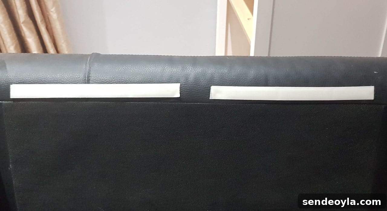 Stop Sofa Cushions Sliding with Velcro Tape 11 two strips of regular stick on velcro straps