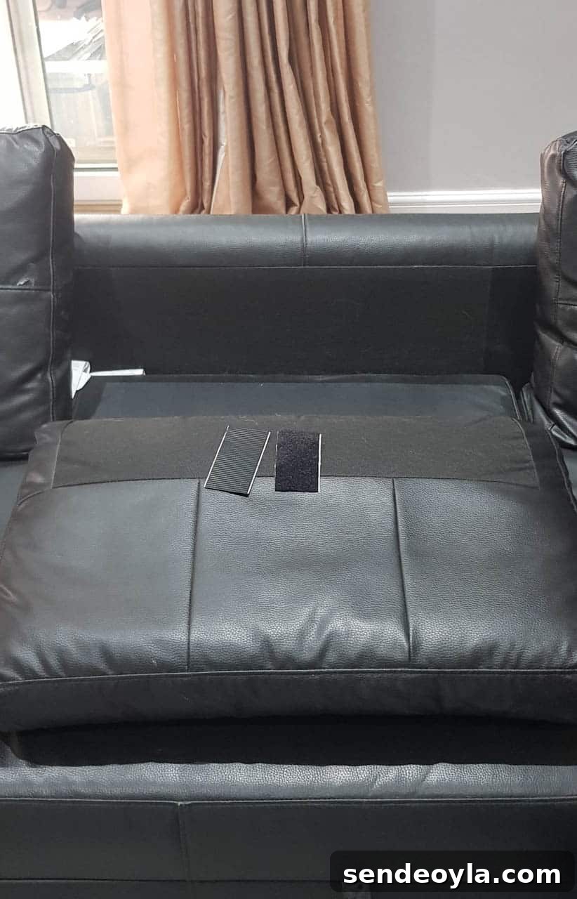 Stop Sofa Cushions Sliding with Velcro Tape 6 velcro tape divided in to hook and loop