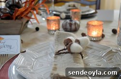 Nourish and Nestle felt acorn napkin rings, 12 Colorful ways to help you prepare for Thanksgiving www.theboondocksblog.com