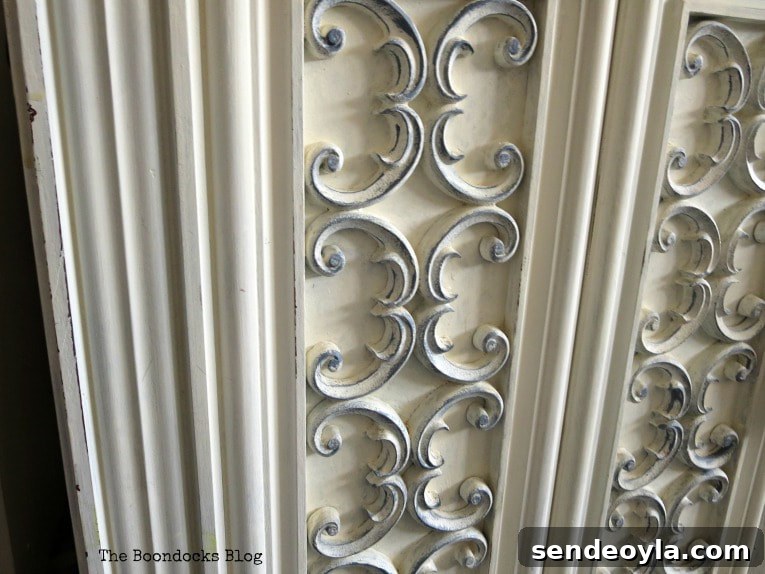 Shutter Stencil Art: How to Avoid Common Mistakes 4 Inspiration from TV cabinet scroll detail