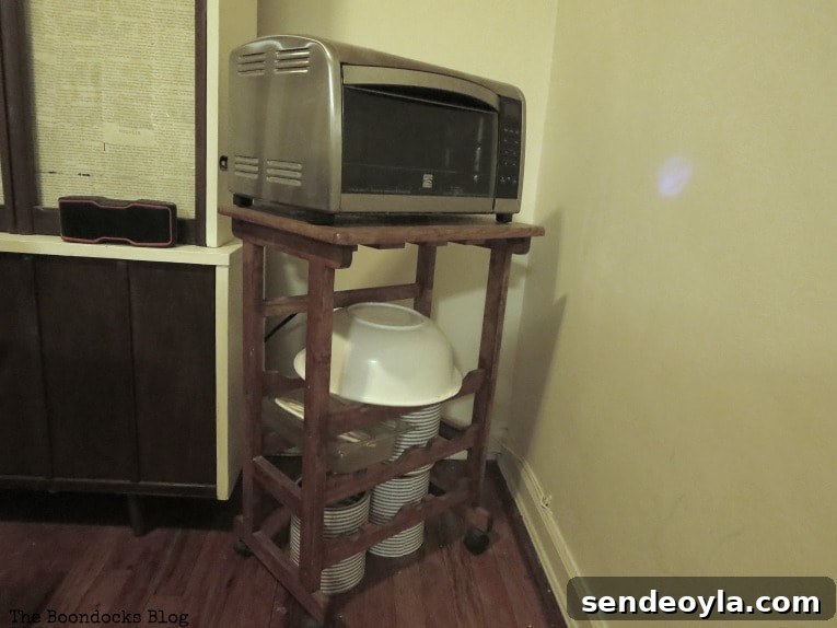DIY Airtight Dog Food Storage Container 10 Cart with microwave.