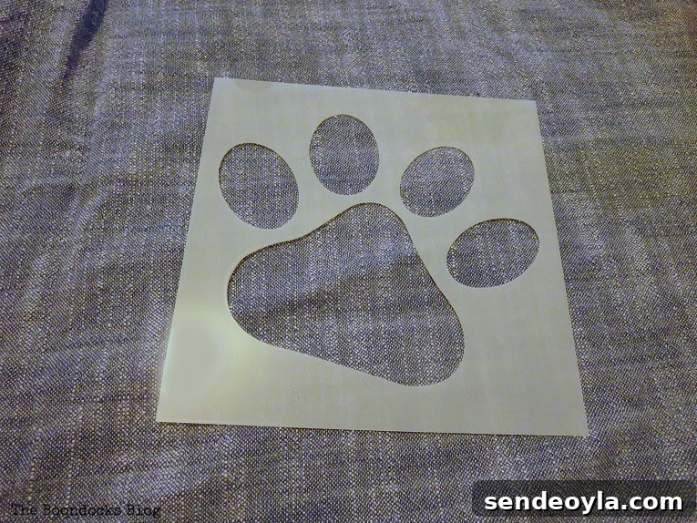 DIY Airtight Dog Food Storage Container 6 Dog paw stencil.
