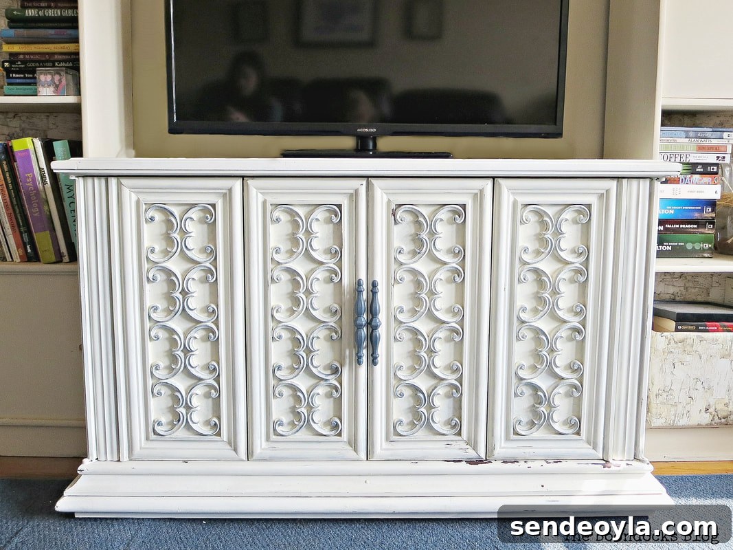 Revived vintage TV cabinet - Four Year Blog Anniversary and an Important Lesson Learned