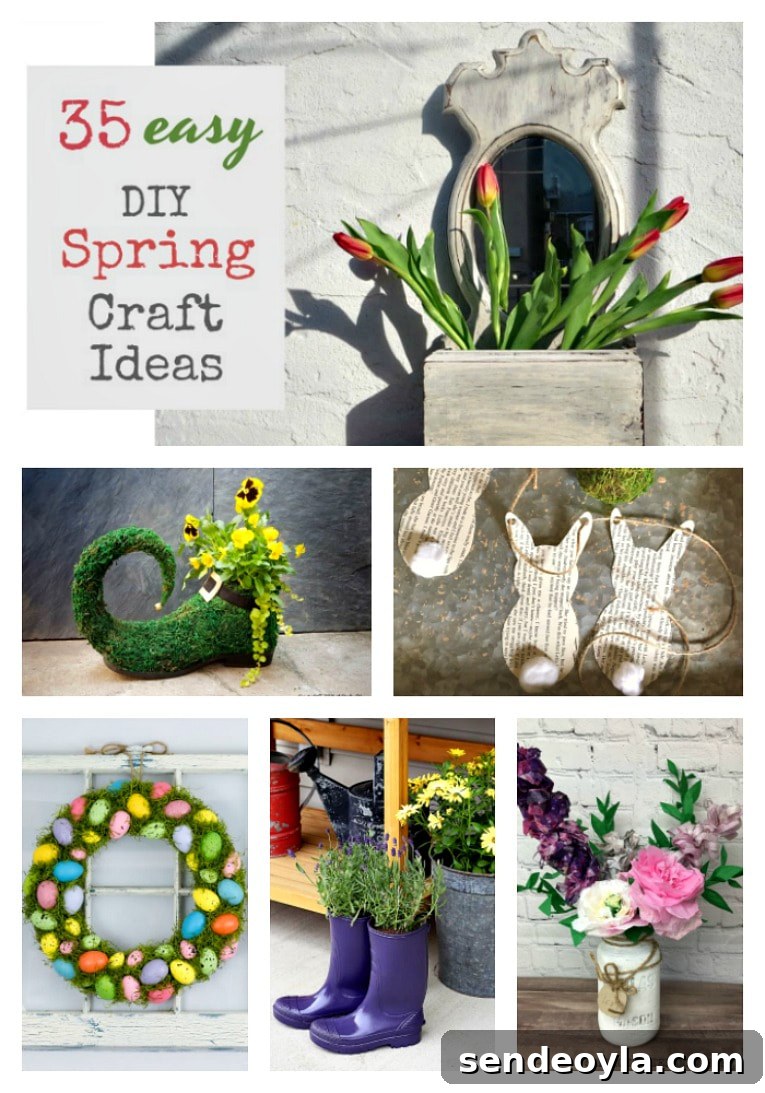 Spring craft ideas collage