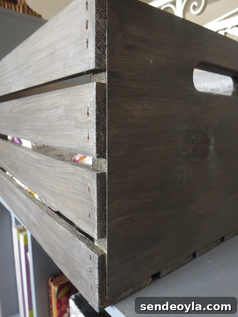 Stain Wooden Crates for a Professional Finish 12 Barnwood gray stain on wood crate