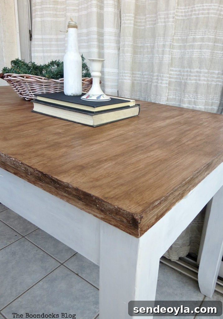 Stain Wooden Crates for a Professional Finish 16 Laminate table makeover with gel stain