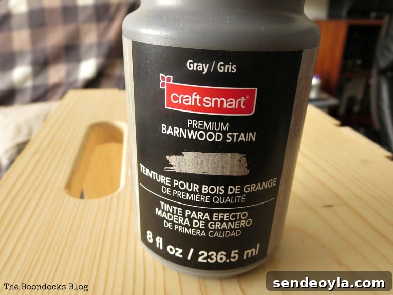 Stain Wooden Crates for a Professional Finish 4 Bottle of Craft Smart Premium Barnwood Stain