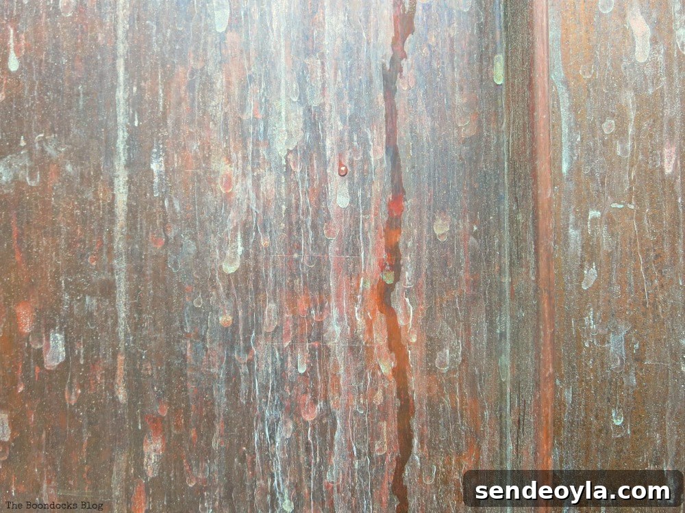 Rusty patina of the facade of building, A monumental Surprise at Hudson Square in New York, www.theboondocksblog.com