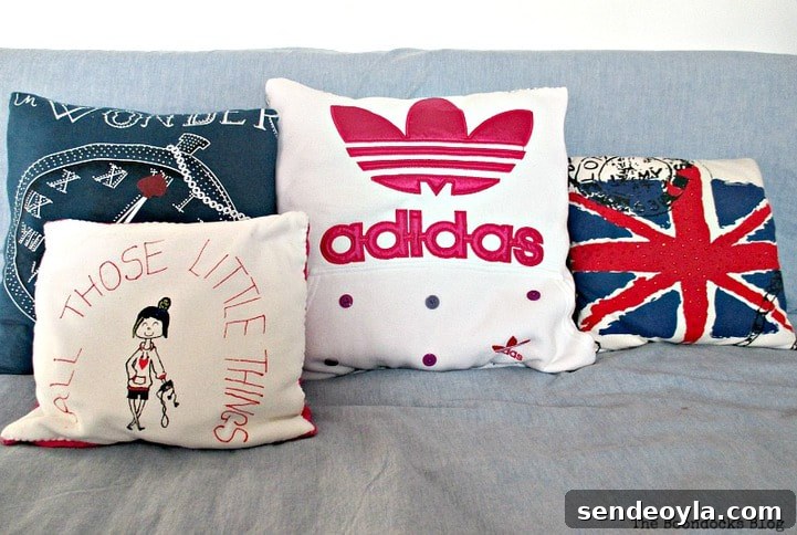 15 DIY Upcycle Ideas for Old Clothes 12 How to repurpose old clothes and sweaters into throw pillows.