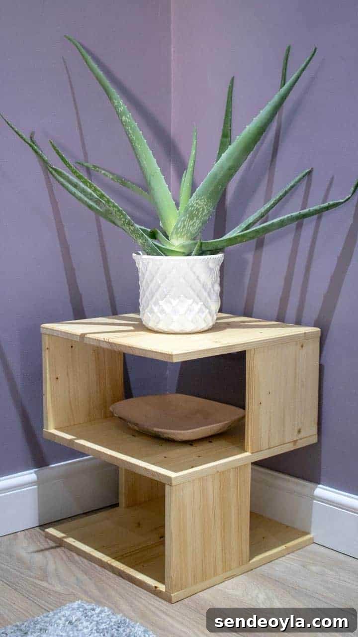 DIY S-Shaped Sculptural Side Table 2 S Shaped Unusual Side Table