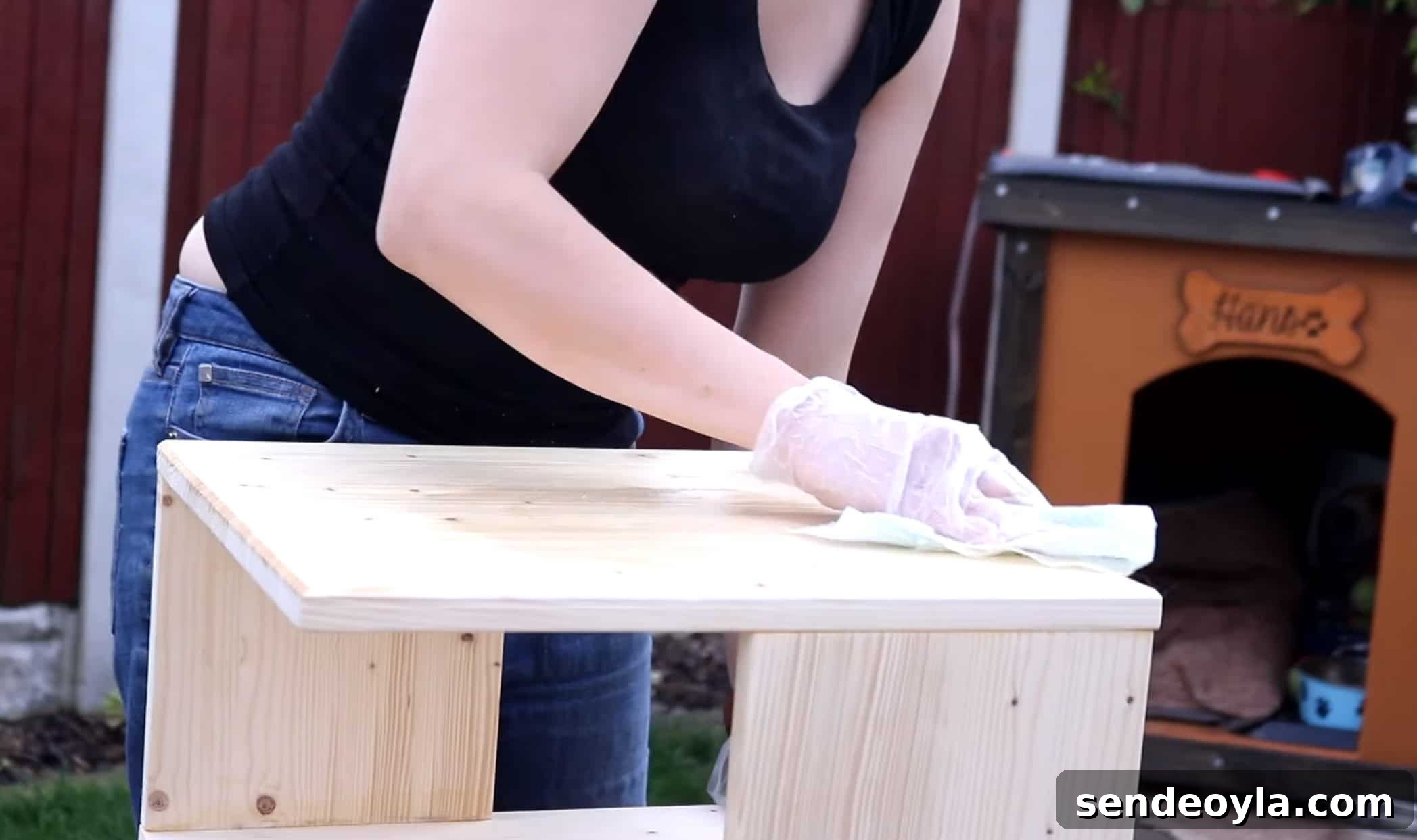 DIY S-Shaped Sculptural Side Table 16 rubbing pine diy side table with Danish oil