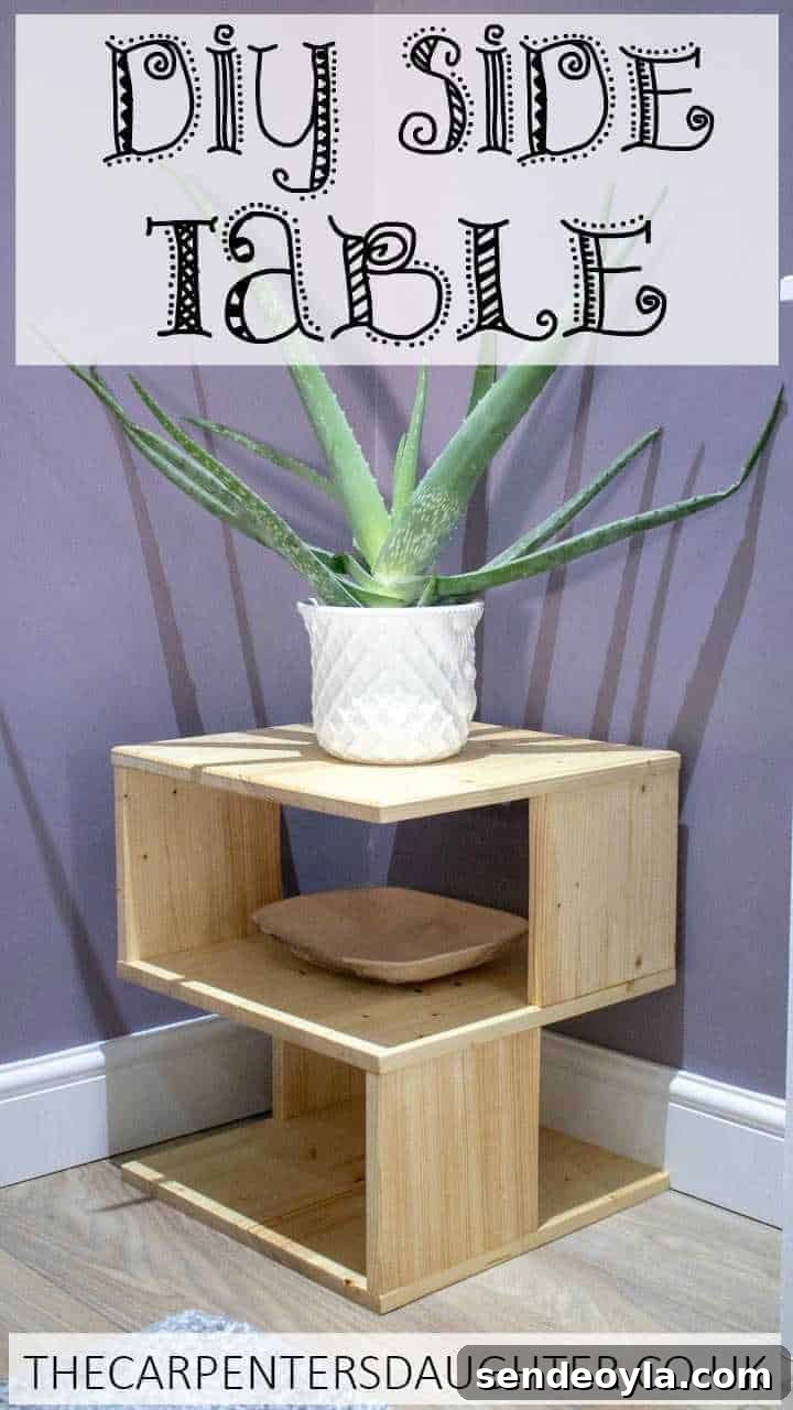 DIY S-Shaped Sculptural Side Table 18 How to make this DIY S Shaped unusual side table