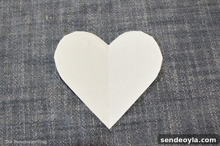 Paper heart template
