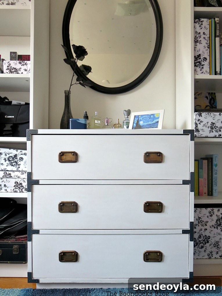 DIY Thrifted Coffee Table Makeover for a Modern Home 15 Restored campaign dresser