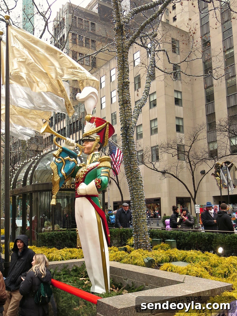 The toy soldier statue, A Visit to the Spectacular Tree at Rockefeller Center www.theboondocksblog.com