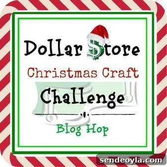 DIY Mini Christmas Tree from Dollar Store Fabric 17 Dollar Store Christmas Craft Challenge logo