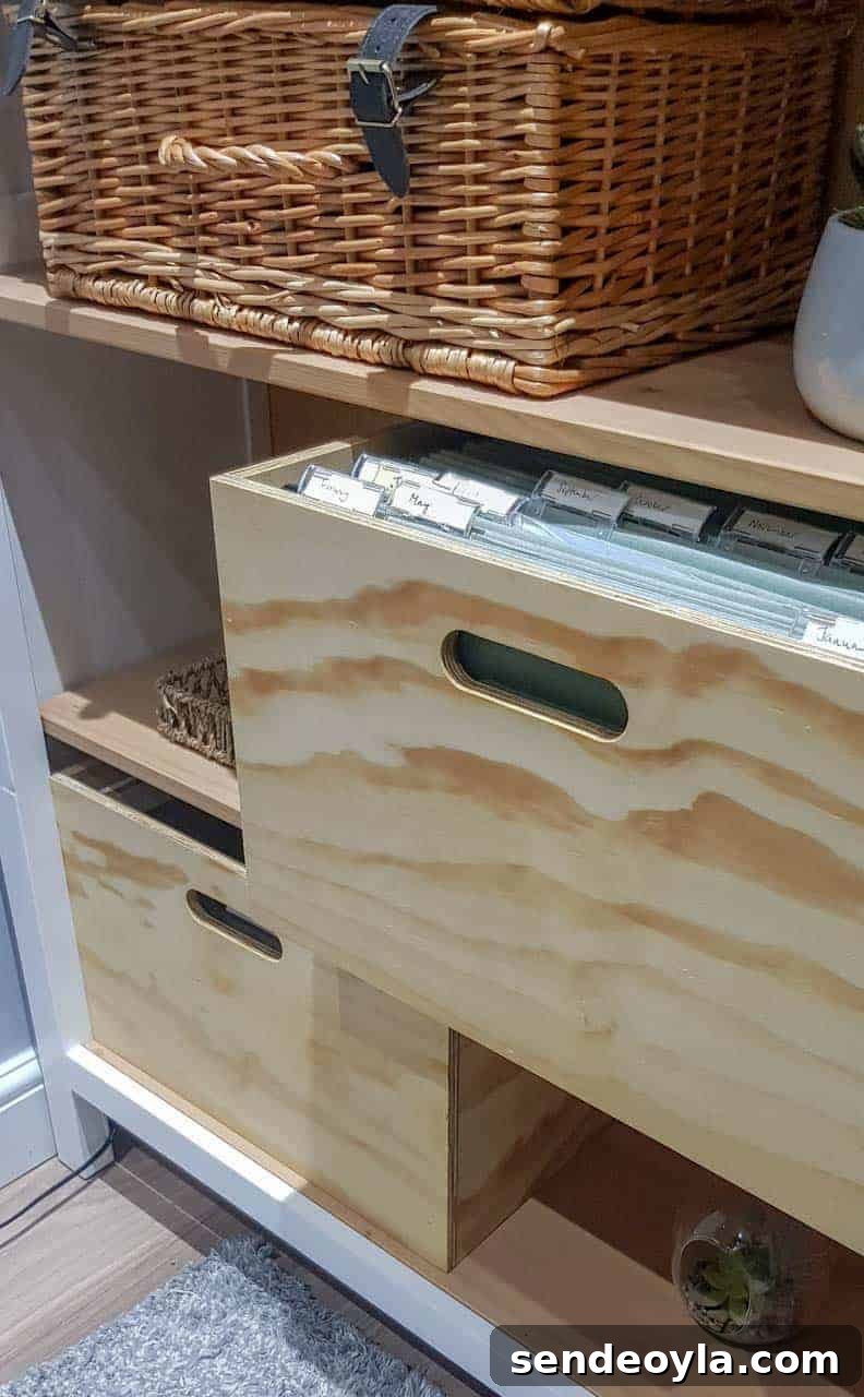 suspension File box in Scandi style