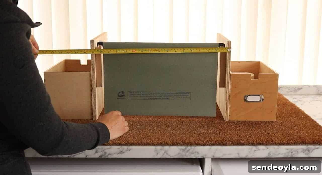 dummy run to measure up for foolscap filing box