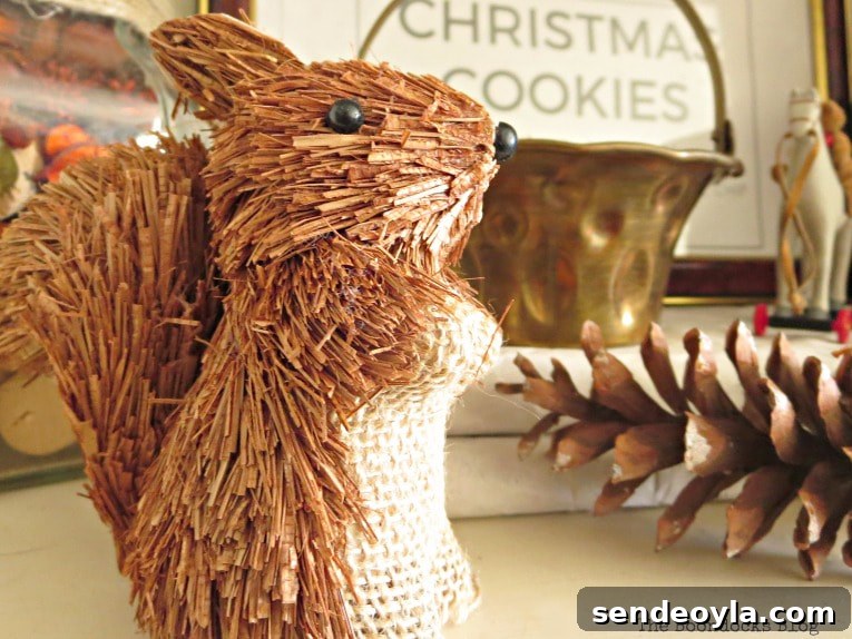 Upcycle Old Decor into Bright Christmas Vignettes 19 Ornament chipmunk, How to Reuse Old Decor to Make Bright Christmas Vignettes www.theboondocksblog.com