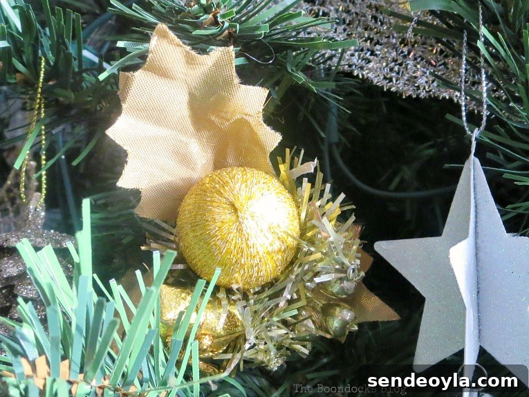 Gold ball ornament