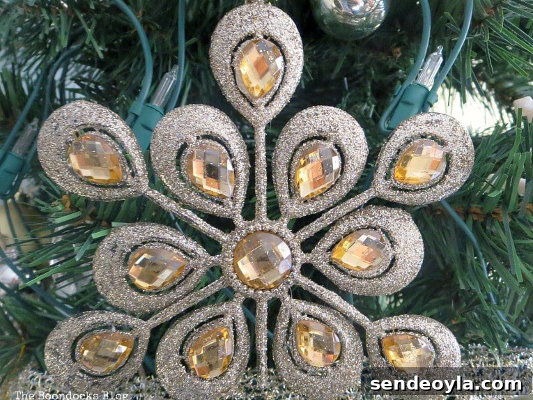 glitter and jewel ornament