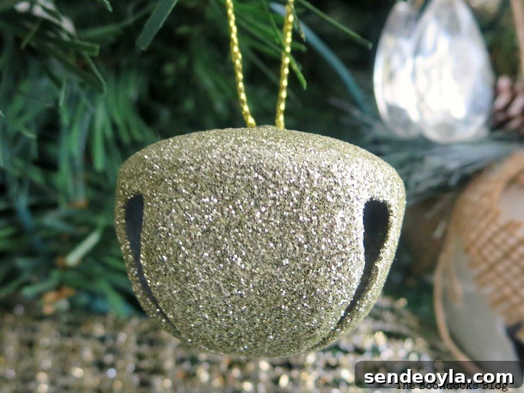Champagne glitter bell