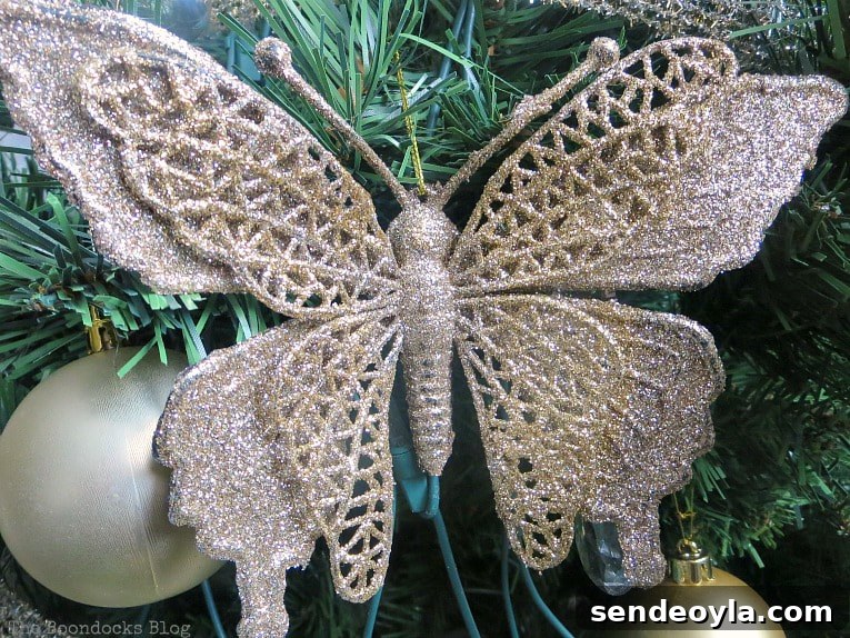 Glitter butterfly ornament