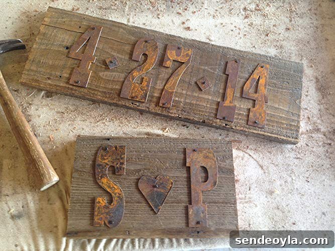 Rusty Metal Letters, Ten Amazing Hand-Made Gifts for $10 and Under www.theboondocksblog.com