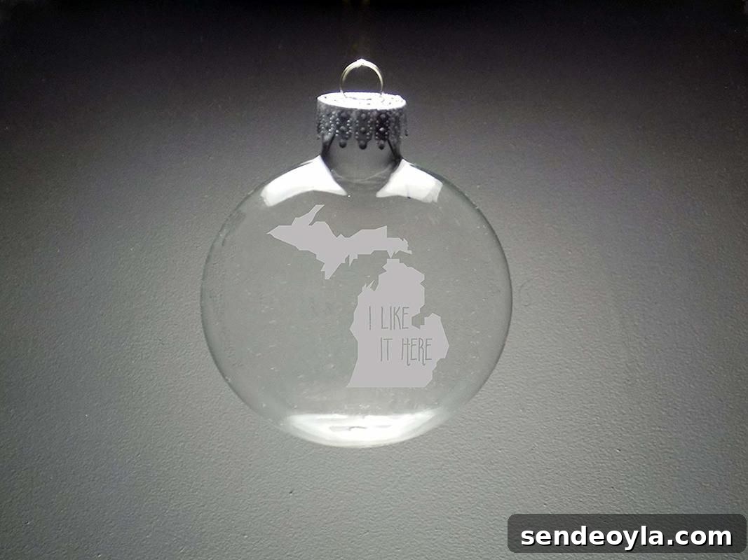 Ornament with etching of favorite place, Ten Amazing Hand-Made Gifts for $10 and Under www.theboondocksblog.com