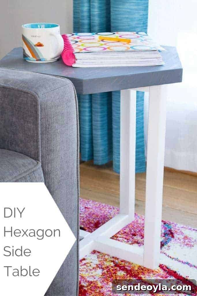 DIY hexagon side table