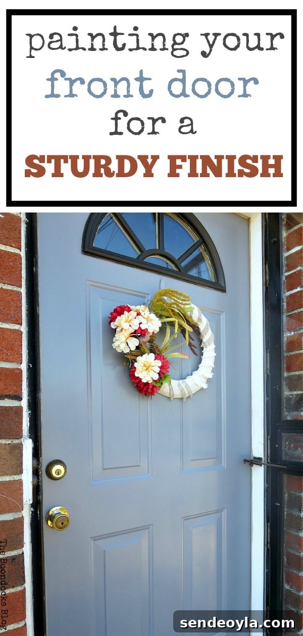 Finished front door, How to Paint your Front Door for a Sturdy Finish