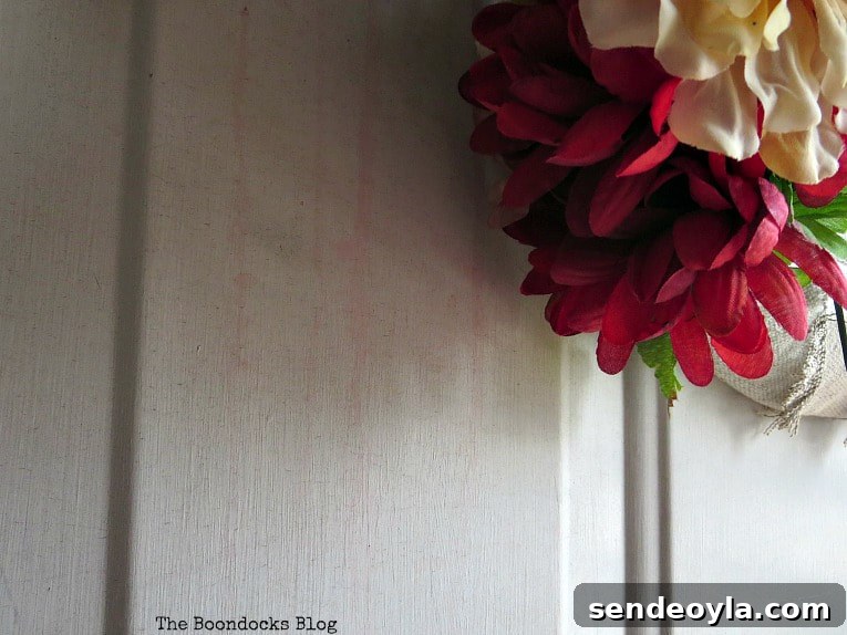 The red dye came from the faux flowers