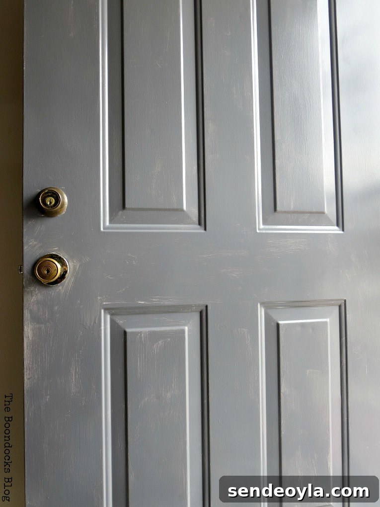 Paint Your Front Door for a Durable, Professional Finish 8 After first coat of paint