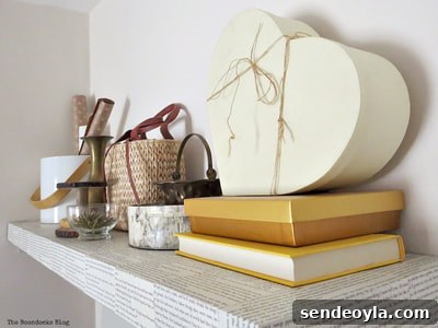 How to Create a Calm Bedroom: Serene Decor Ideas 14 Decoupaged Shelf