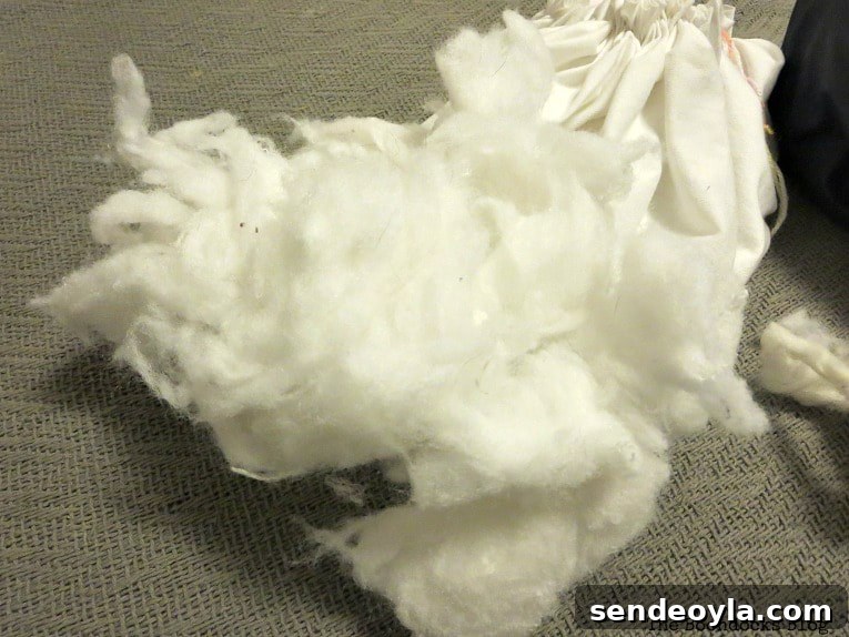 DIY Gnome Making Mistakes to Avoid 10 Poly stuffing from previous pillows