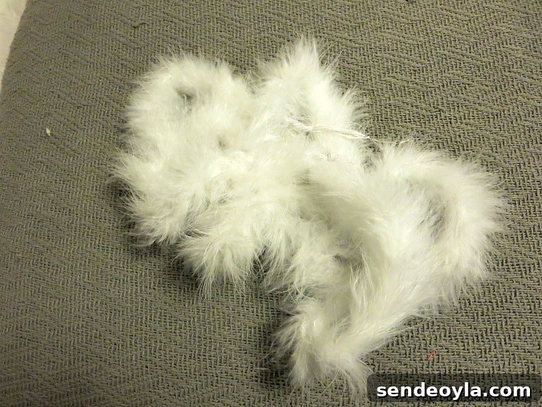 DIY Gnome Making Mistakes to Avoid 17 feather boa to be used as beard