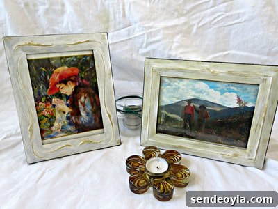Turn a Lamp Base Into Faux Stone with Paint 18 Two painted metal frames