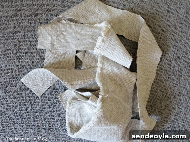 DIY Dollar Store Fall Wreath: Step-by-Step Guide 4 Strips of fabric.