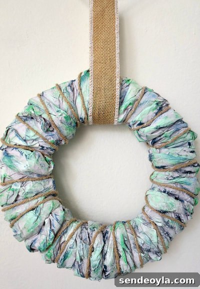DIY Cardboard Paper Organizer for Your Desk 15 Colorful wreaths with packing paper.