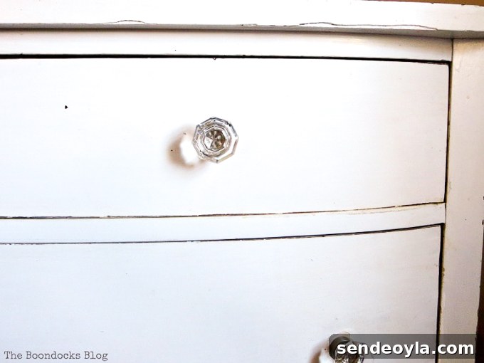 How to Make Furniture Shine with Crystal Dresser Knobs 4 Glass knobs, How to Make your Dresser Sparkle with Age www.theboondocksblog.com