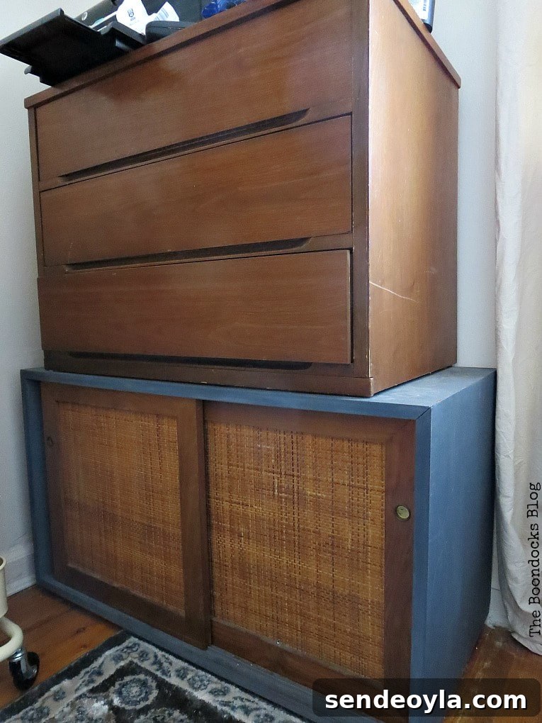 How to Pair Mid-Century Modern Furniture for a Cohesive Look 2 Two pieces of MCM furniture before, How to Pair MCM Furniture to Get One Unified Look www.theboondocksblog.com