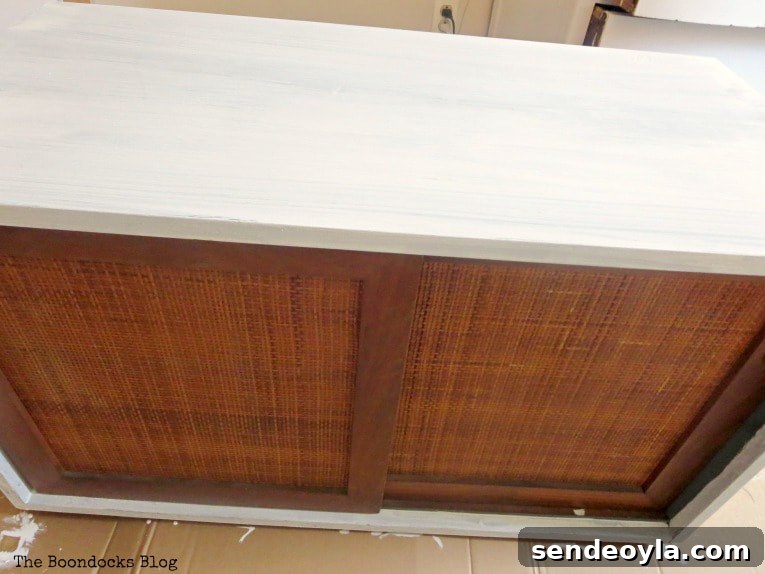 How to Pair Mid-Century Modern Furniture for a Cohesive Look 4 MCM sideboard painted white, How to Pair MCM Furniture to Get One Unified Look www.theboondocksblog.com