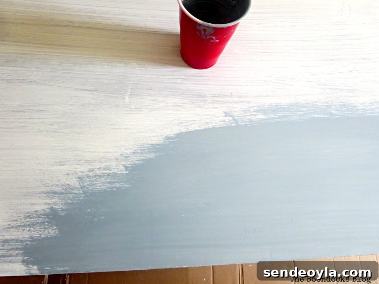 How to Pair Mid-Century Modern Furniture for a Cohesive Look 5 MCM sideboard painted white, with slate as top coat, How to Pair MCM Furniture to Get One Unified Look www.theboondocksblog.com