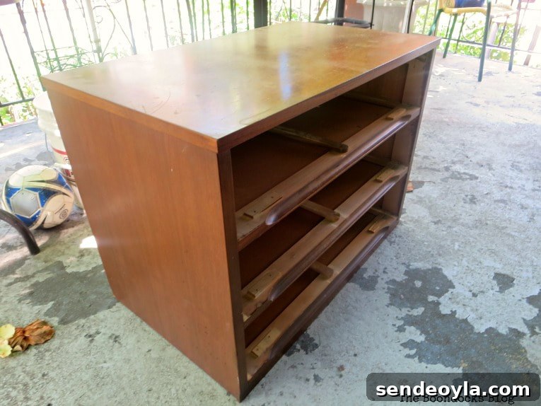 How to Pair Mid-Century Modern Furniture for a Cohesive Look 8 MCM dresser before, How to Pair MCM Furniture to Get One Unified Look www.theboondocksblog.com