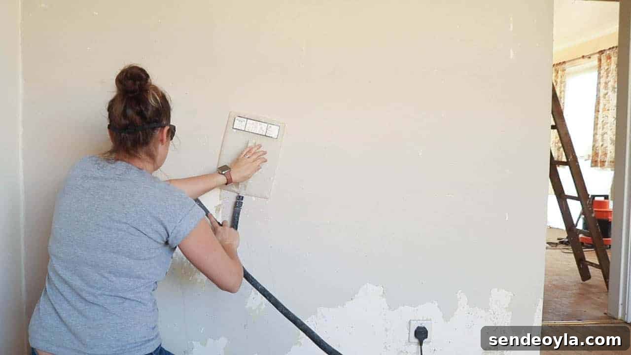 How to Use a Wallpaper Stripper to Remove Old Wallpaper 2 Wallpaper strippng woodchip wallpaper off