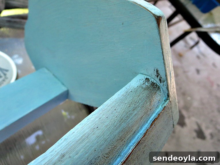 Transform Vintage Book Trough into Stylish Decor 6 Distressing and adding wax to the book trough