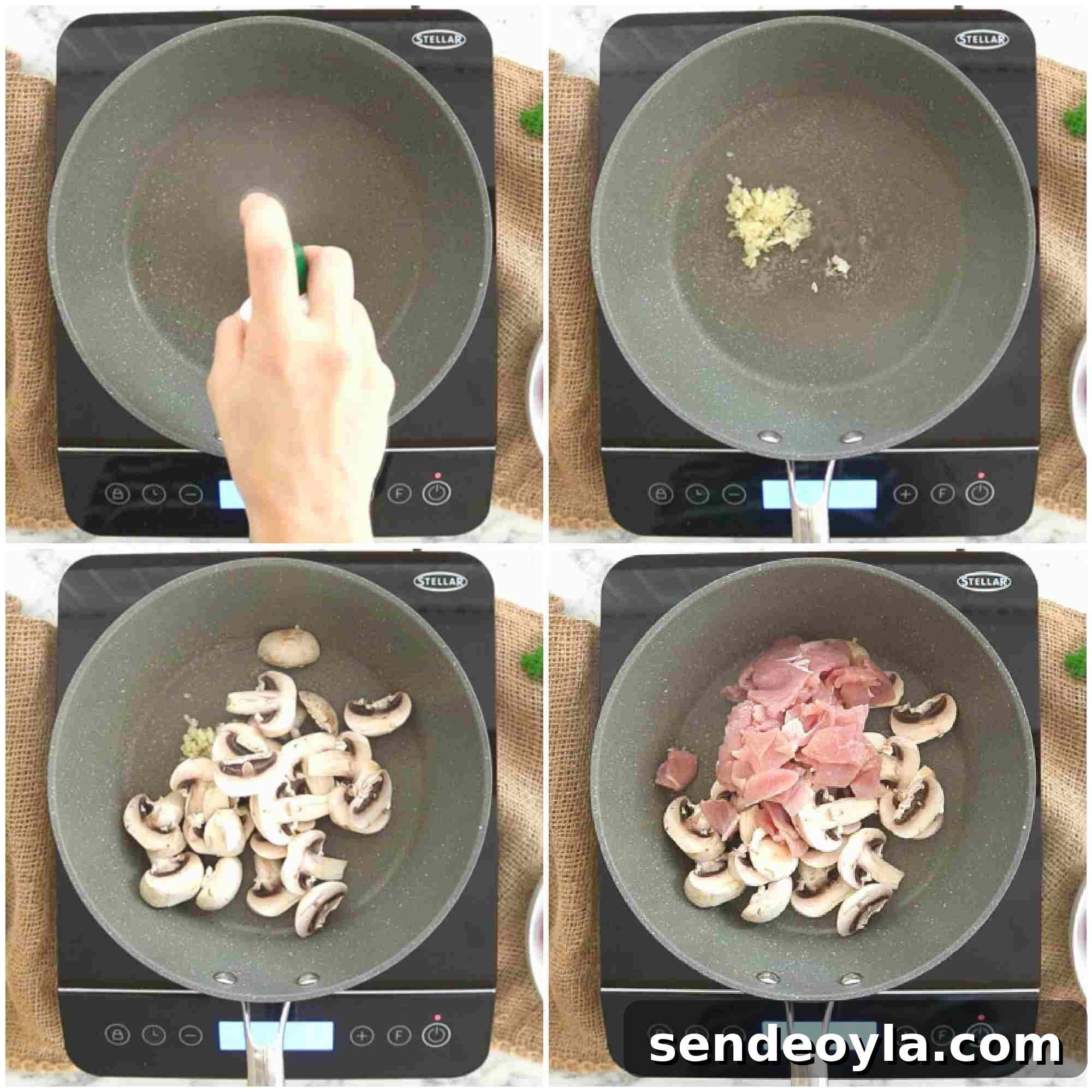 DIY Food Photography and Video: Essential Gear and Tips 10 Frying during video shoot using an induction hob and pan