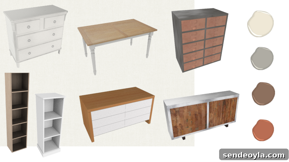 How to Use a Mood Board to Improve Your DIY Projects 16 final mood board with all the projects